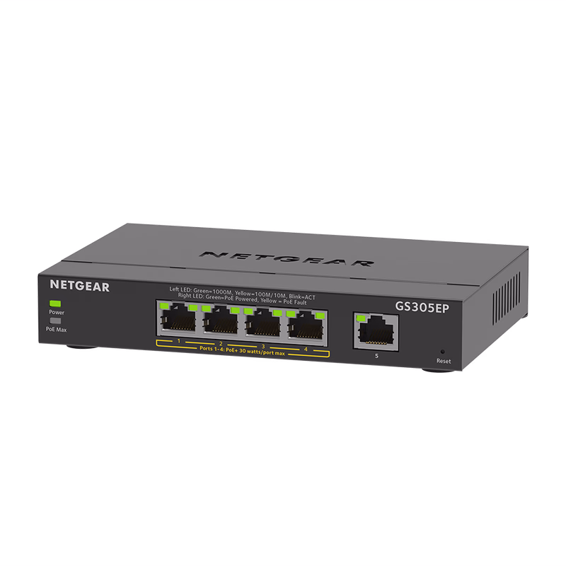 NETGEAR 5PT GE PLUS SWCH W/POE+