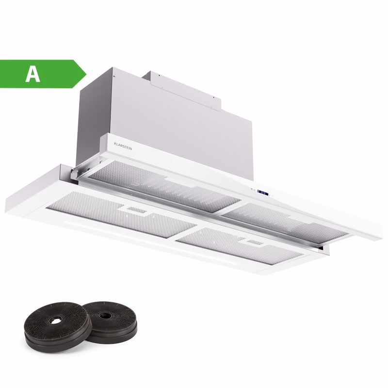 Klarstein Mariana Neo 90, plochý digestor, 90 cm, 640 m³/h, odsávanie vzduchu, LED