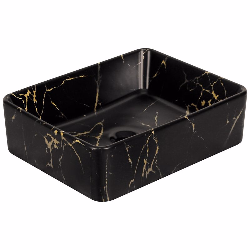KERRA - Umývadlo na dosku KR-182 MARBLE BL/G 5907548118448