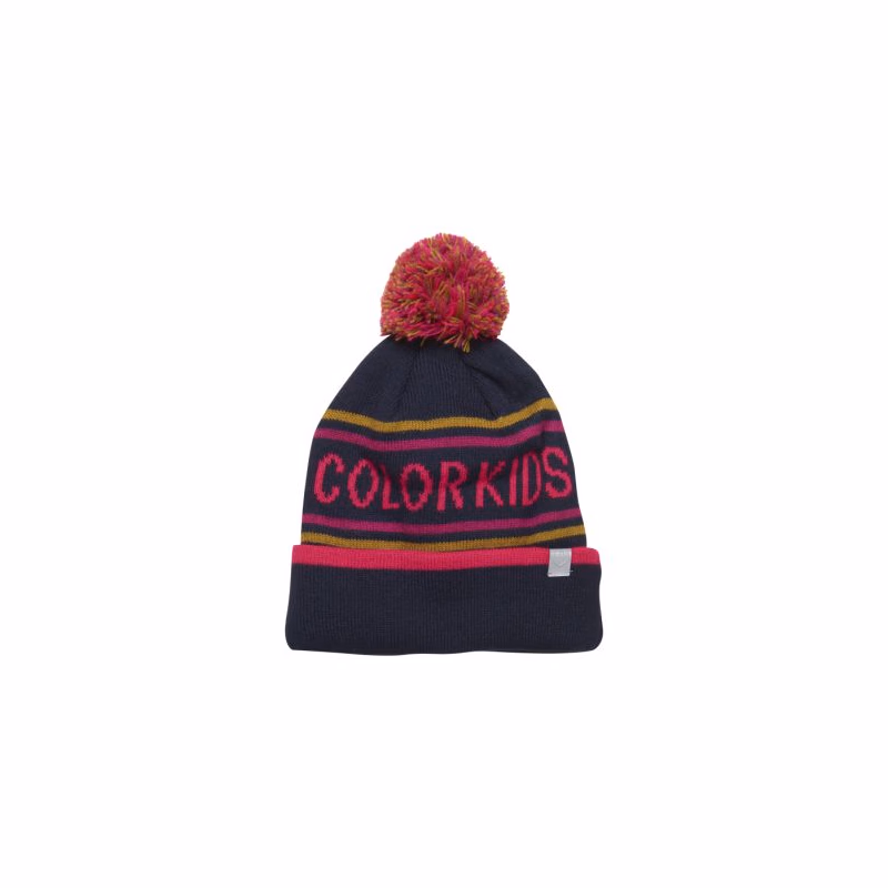 Chlapčenská zimná čiapka COLOR KIDS Hat logo CK, pink glo