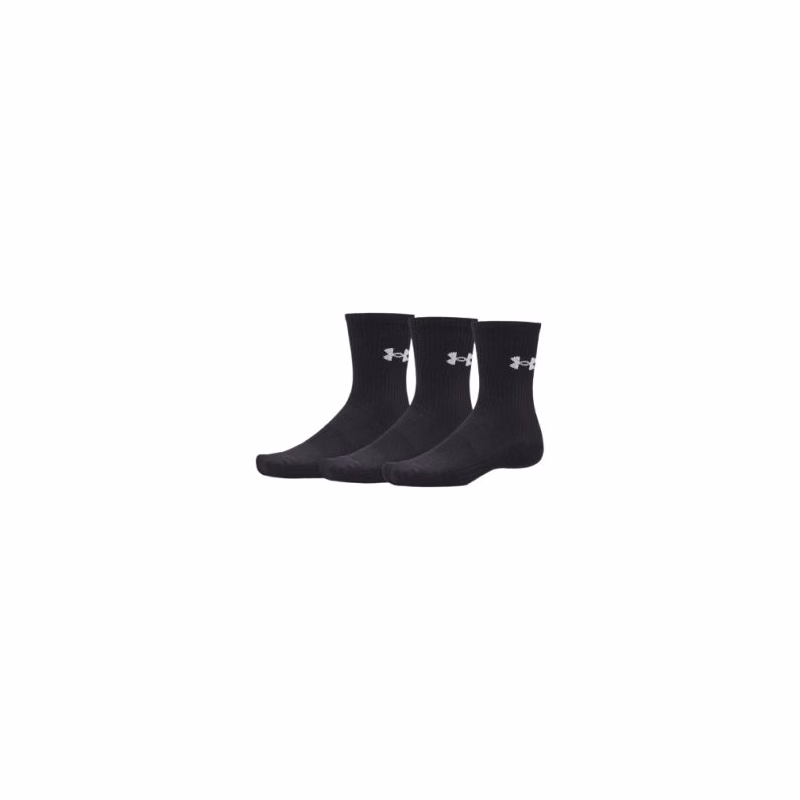 Ponožky UNDER ARMOUR 3 PACK-UA Performance Cotton Crw-BLK