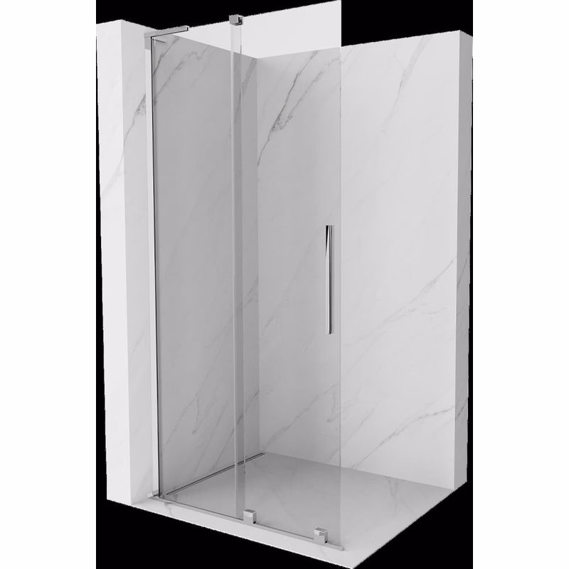 MEXEN/S - Velar L Sprchová zástena posuvná Walk-in 90 x 200, transparent 8 mm, chróm 871-090-003-03-01