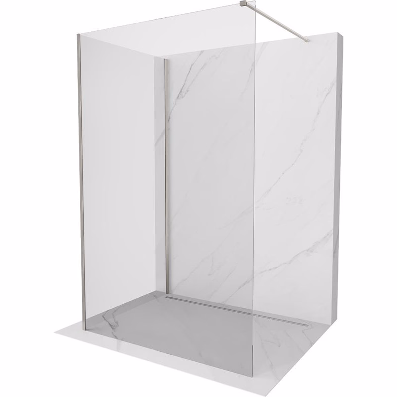 MEXEN/S - Kioto Sprchová zástena WALK-IN 100 x 70, transparent, nikel kefovaná 800-100-212-97-00-070
