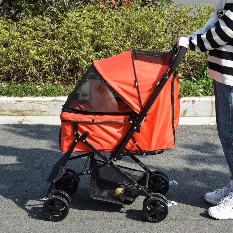 Kočík pre psy do 10 kg a 43 cm, červený
