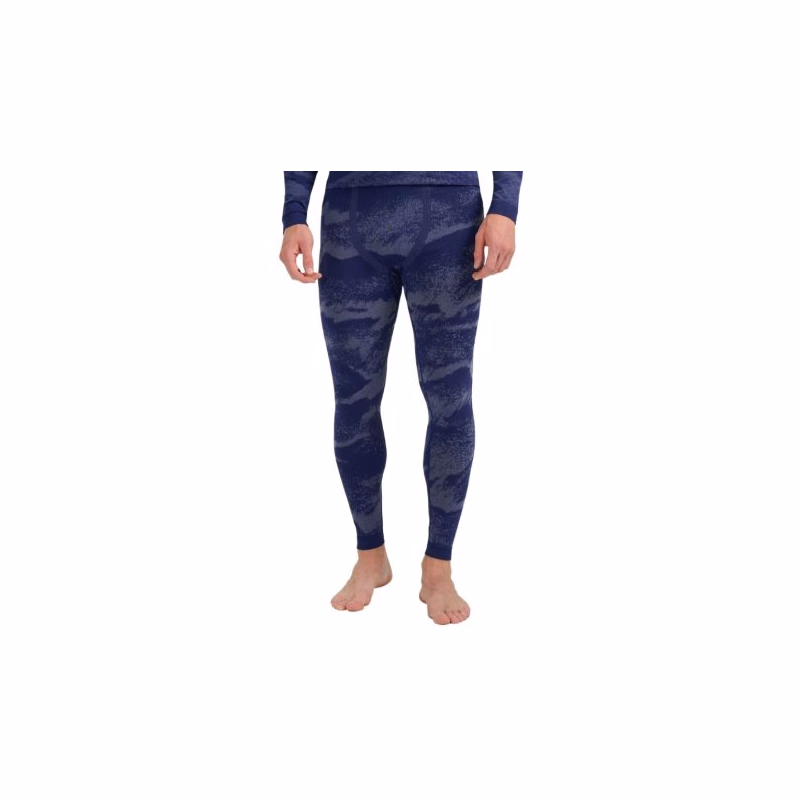 Pánske termo nohavice 4F SEAMLESS UNDERWEAR M228-WAW25USEAM228-32A DENIM ALLOVER