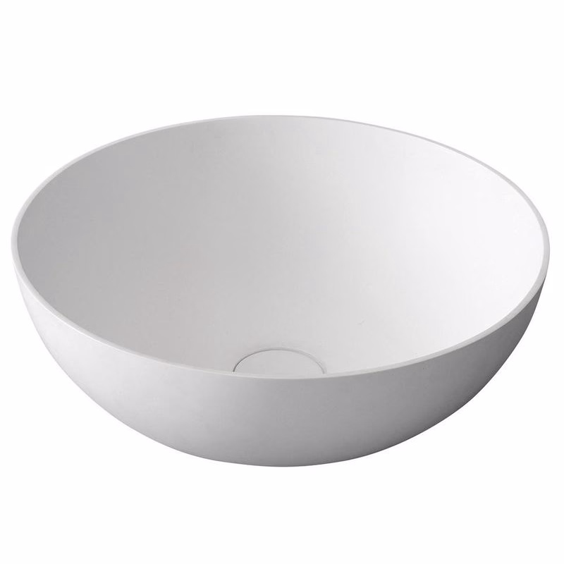 SAPHO - THIN umývadlo na dosku Ø 39 cm, bielá mat WN185