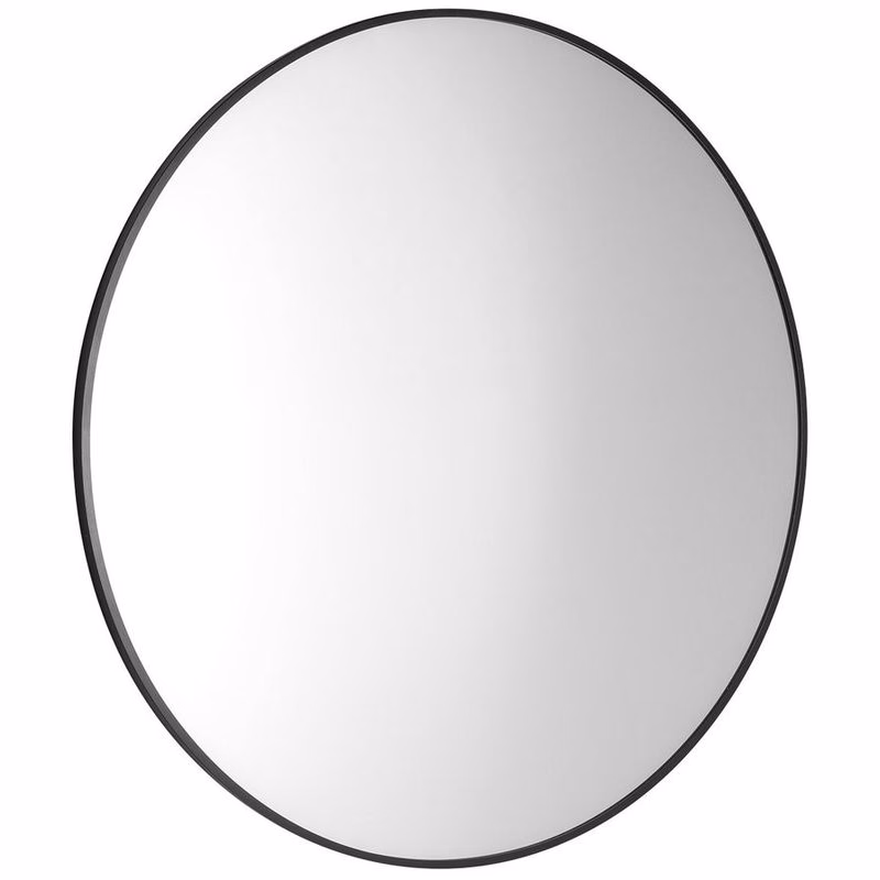 SAPHO - AROWANA okrúhle zrkadlo v ráme ø 100cm, čierna mat AWB100