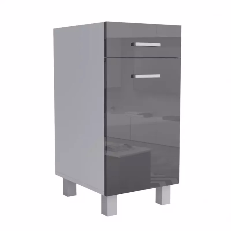 Kuchynská skrinka Lucjan D1F1S 40 LUX čierna