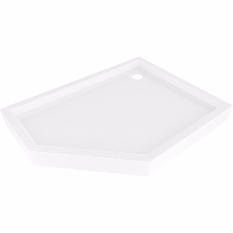 MEXEN - Flow+ päťboká sprchová vanička pravá 100 x 80, biela lesk 46P108010RH