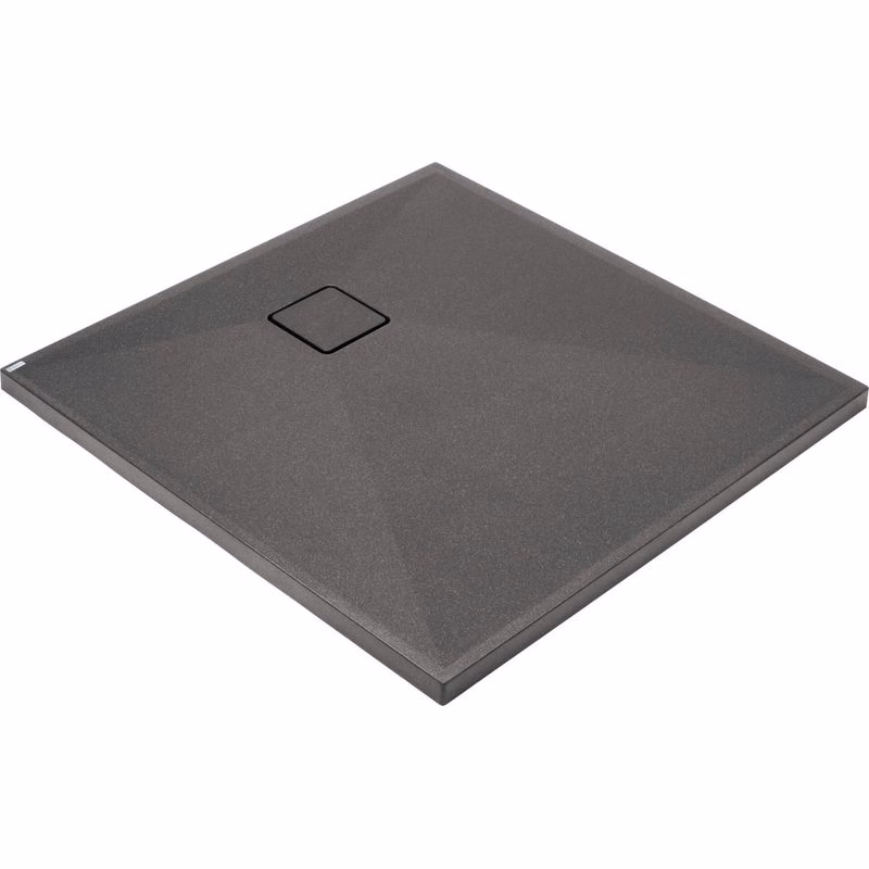 DEANTE - Correo antracitová metalíza Granitová sprchová vanička, štvorcová, 80x80 cm KQR_T42B