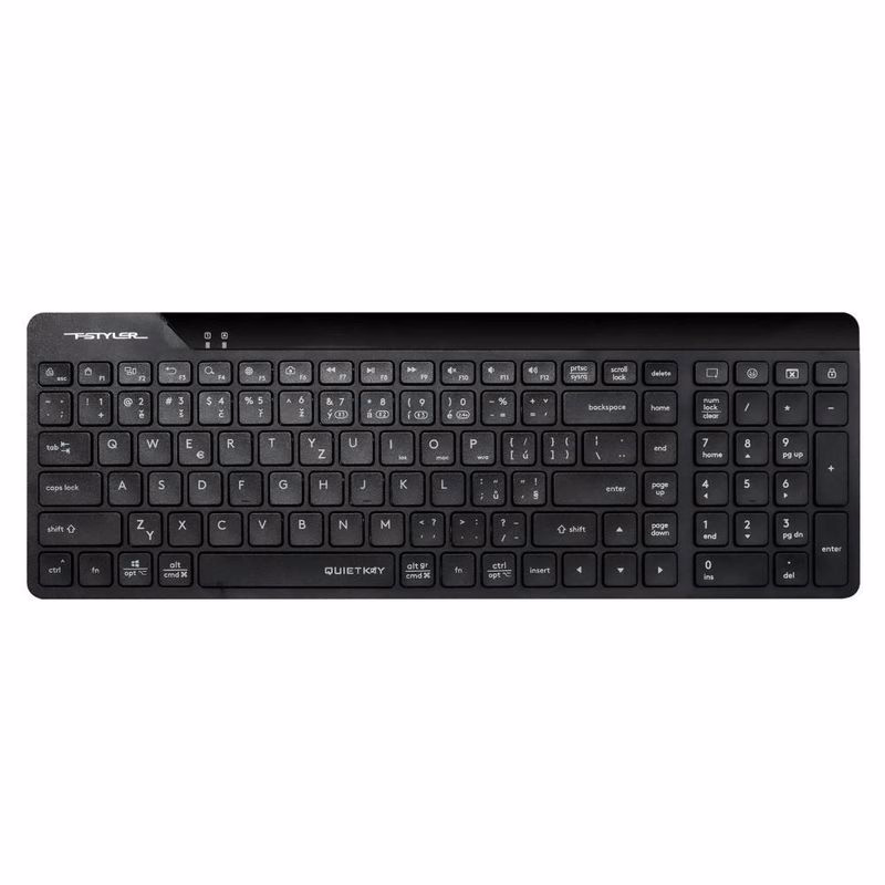A4tech FStyler FBK23 AS, bezdrôtová Dual mode Bluetooth+2, 4G klávesnica, CZ, čierna