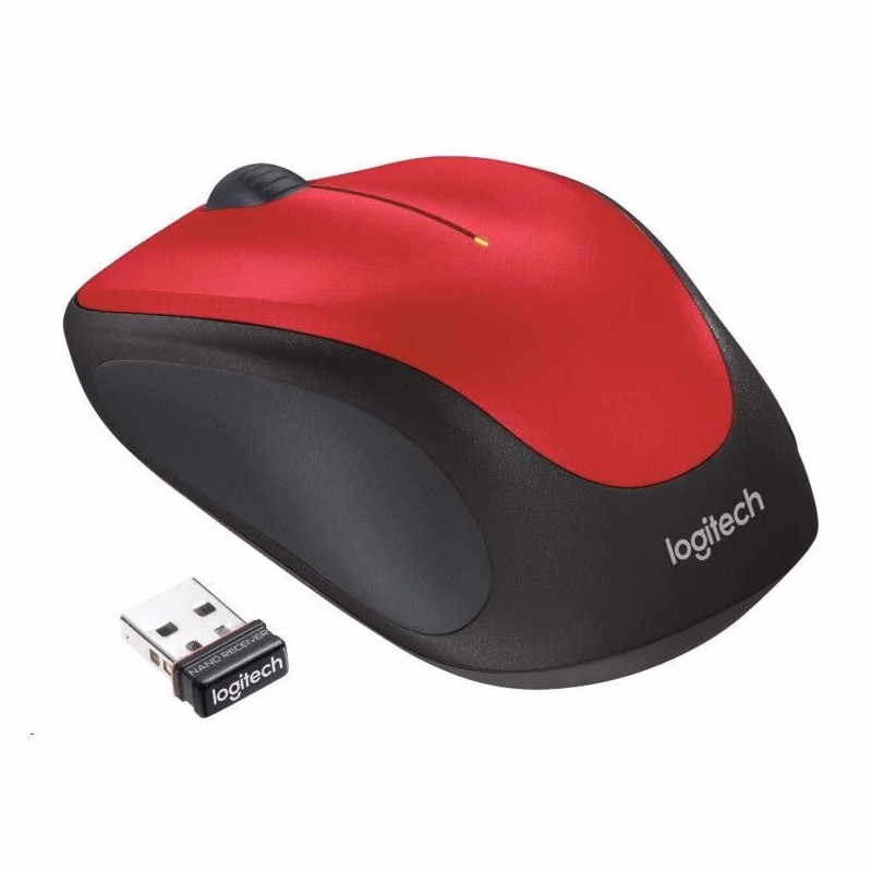 Logitech Wireless Mouse M235, red