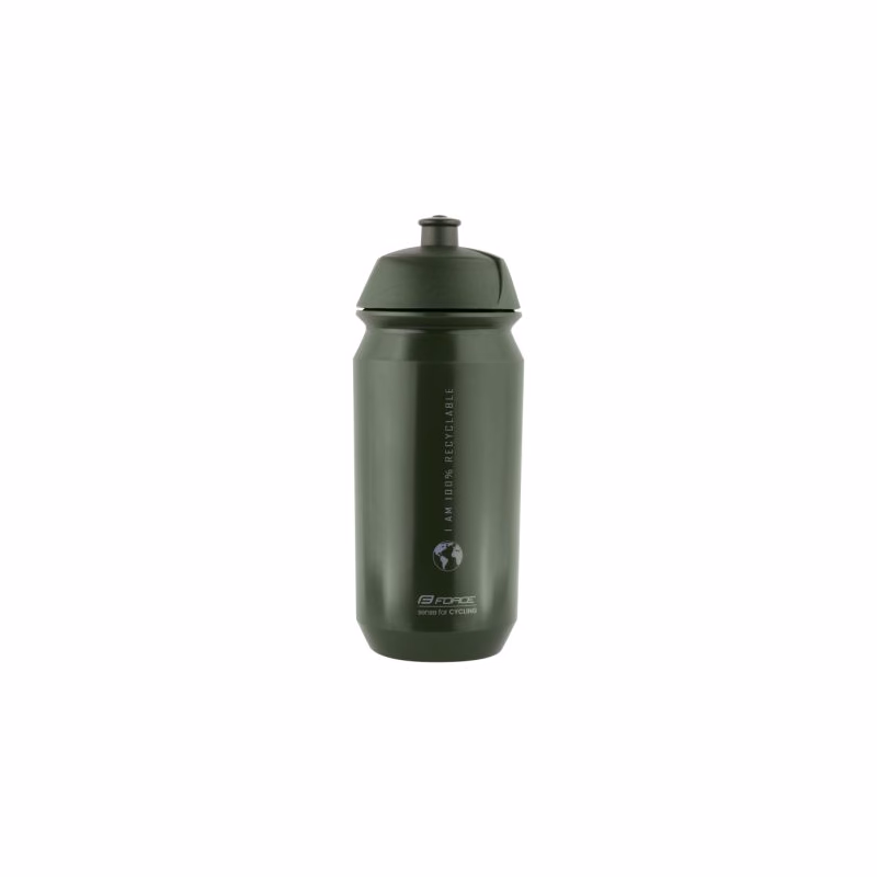 Fľaša na bicykel FORCE BIO EARTH 0,5 l, green-gray