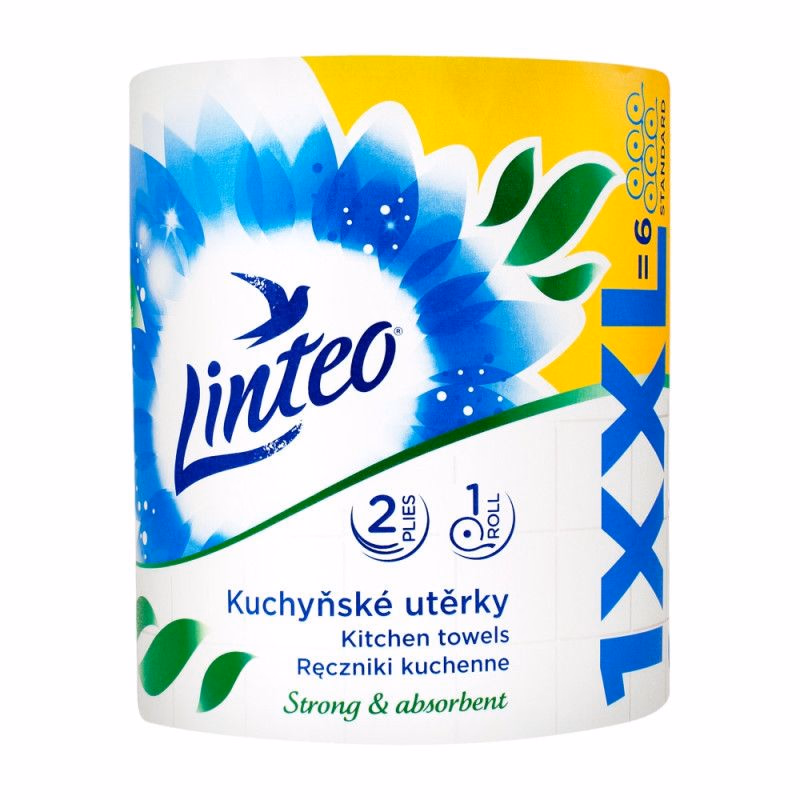 Utierka papierová kuchynská rola Linteo XXL biele 2vrs. 60m
