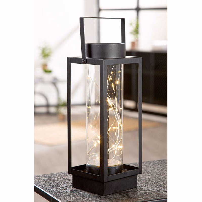 LED kovová obdĺžniková lampa Luna, 30 cm