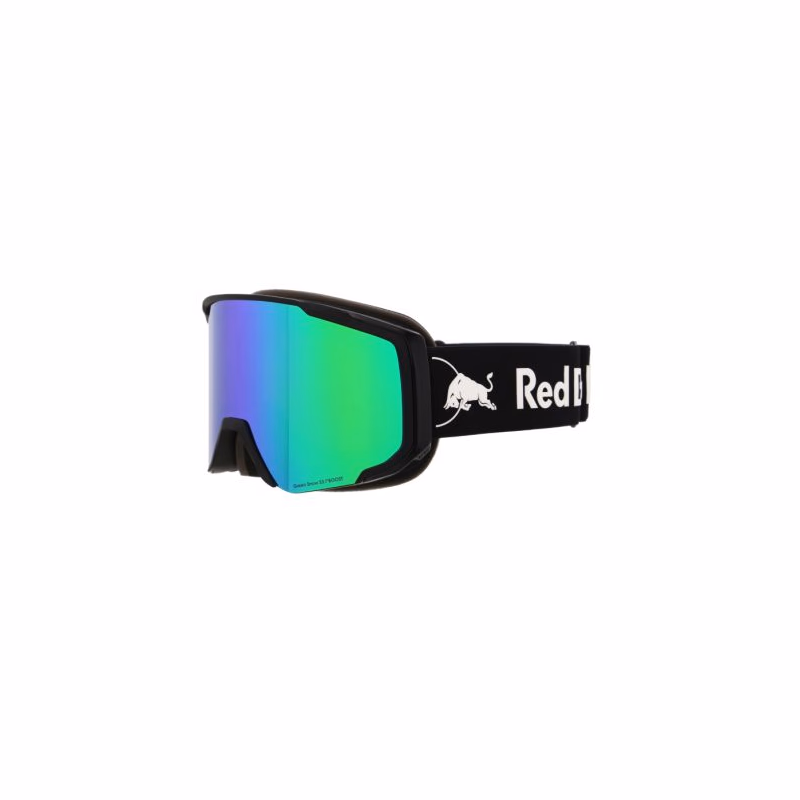 Lyžiarske okuliare RED BULL SPECT JIBB-03GR3, black brown with green mirror