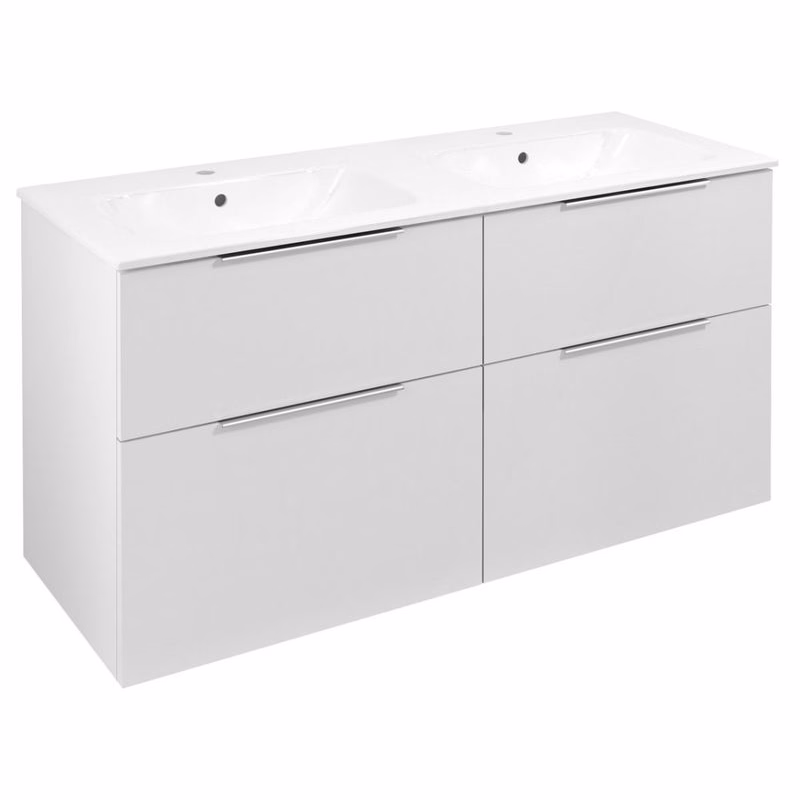SAPHO - CIRASA umývadlová skrinka 118,4x64x46cm, biela lesk CR121-3030-21