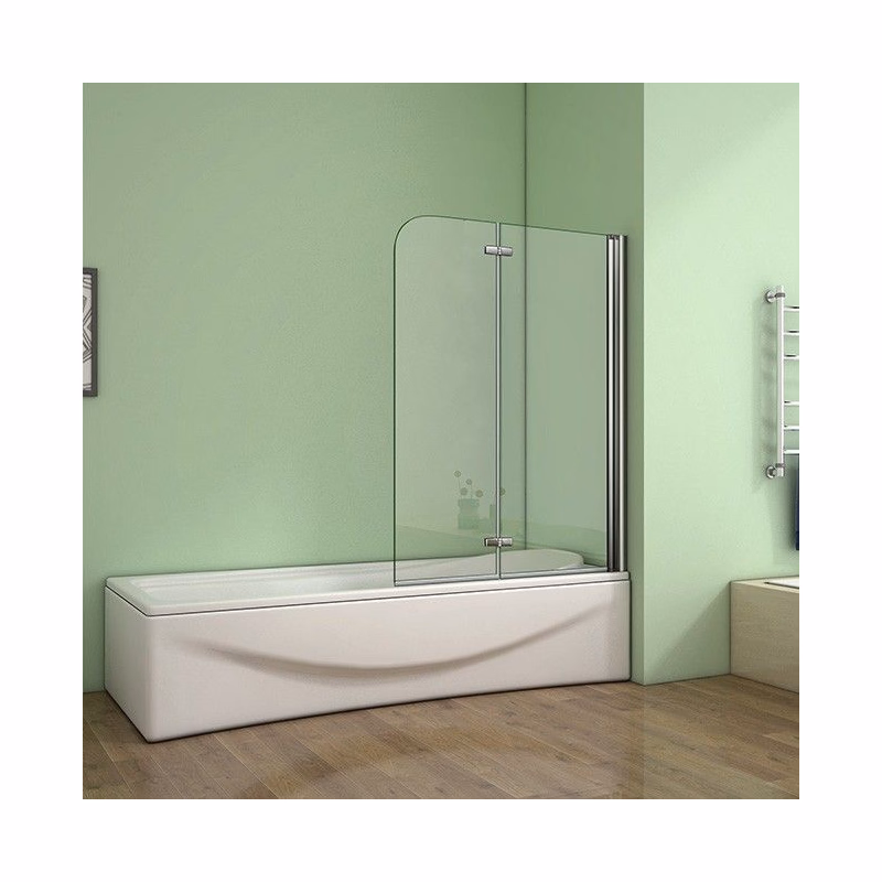 H K - Vaňová zástena S22 120x140cm - dvojdielna sklopná, číre sklo SE-S22-120