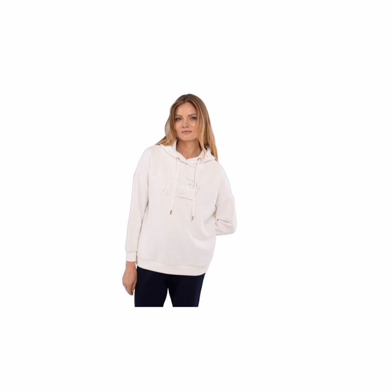 Dámska mikina s kapucňou VOLCANO B-FUNDY-101-CREAM