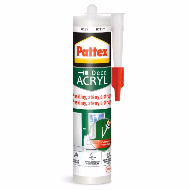 Pattex Acryl Praskliny Steny a Stropy biely 28ml