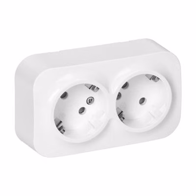 Dvojzásuvka ToDo 2x2P+E, Schuko 16A/230VAC, IP20, biela 10 ks