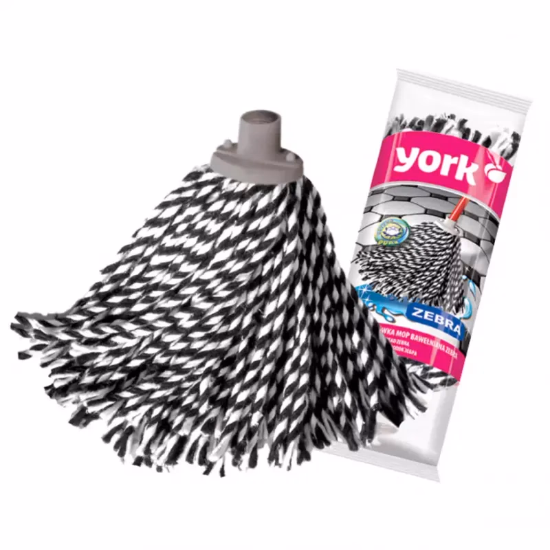 Náhrada strapce na mop Zebra bavlnená čierno-biela