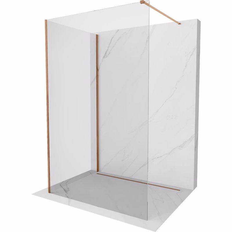 MEXEN/S - Kyoto Sprchová zástena WALK-IN 120 x 110, transparent, ružové zlato 800-120-212-60-00-110