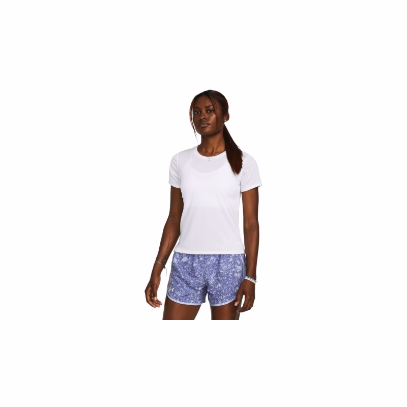 Dámske tréningové tričko s krátkym rukávom UNDER ARMOUR UA Launch Shortsleeve-WHT