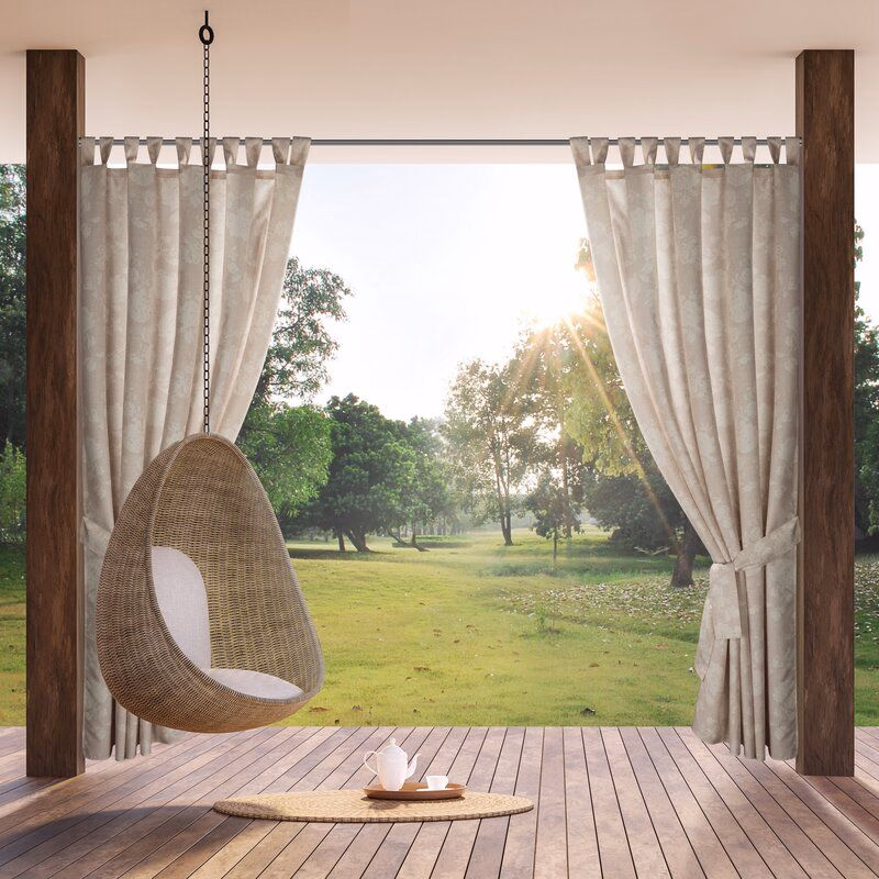 ArtFir Záves na terasu GARDEN 15 PU | púdrová/krémová 155 x 220 cm