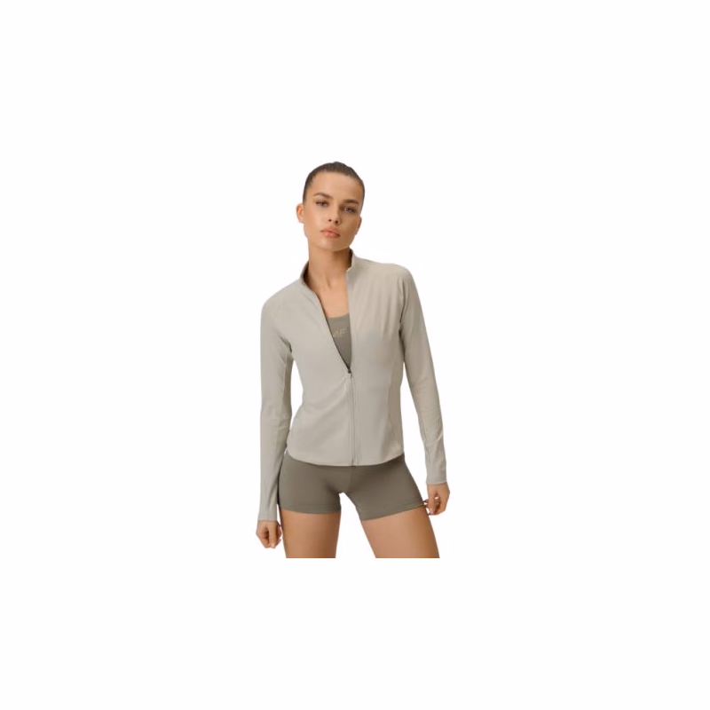 Dámska tréningová mikina so zipsom 4F SWEATSHIRT FNK F0850-12S-CREME