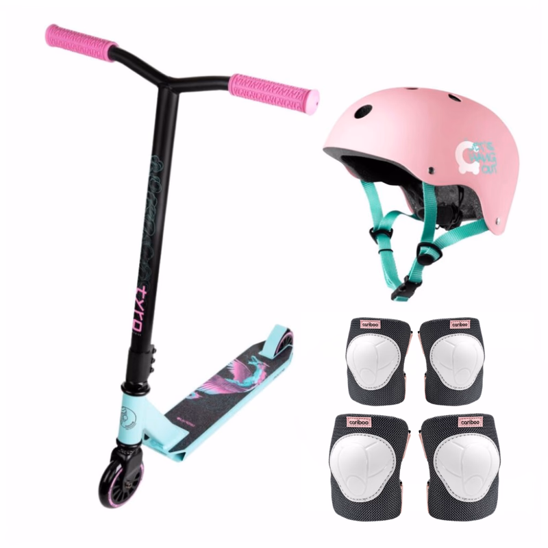 Výhodný freestyle set s chráničmi MOVINO TYRO MINT-PINK