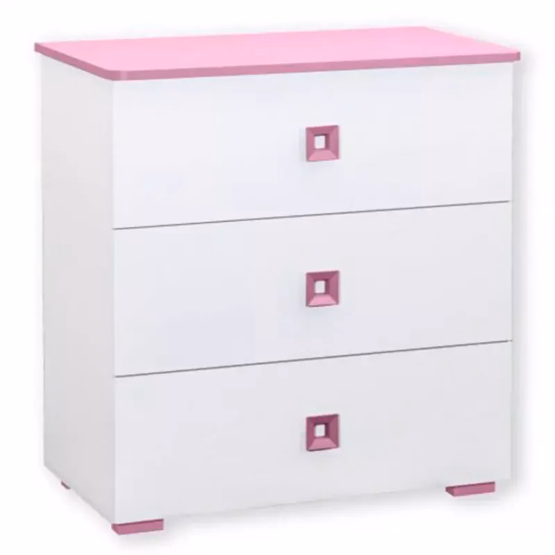 Komoda Bb05  bielo+ružová