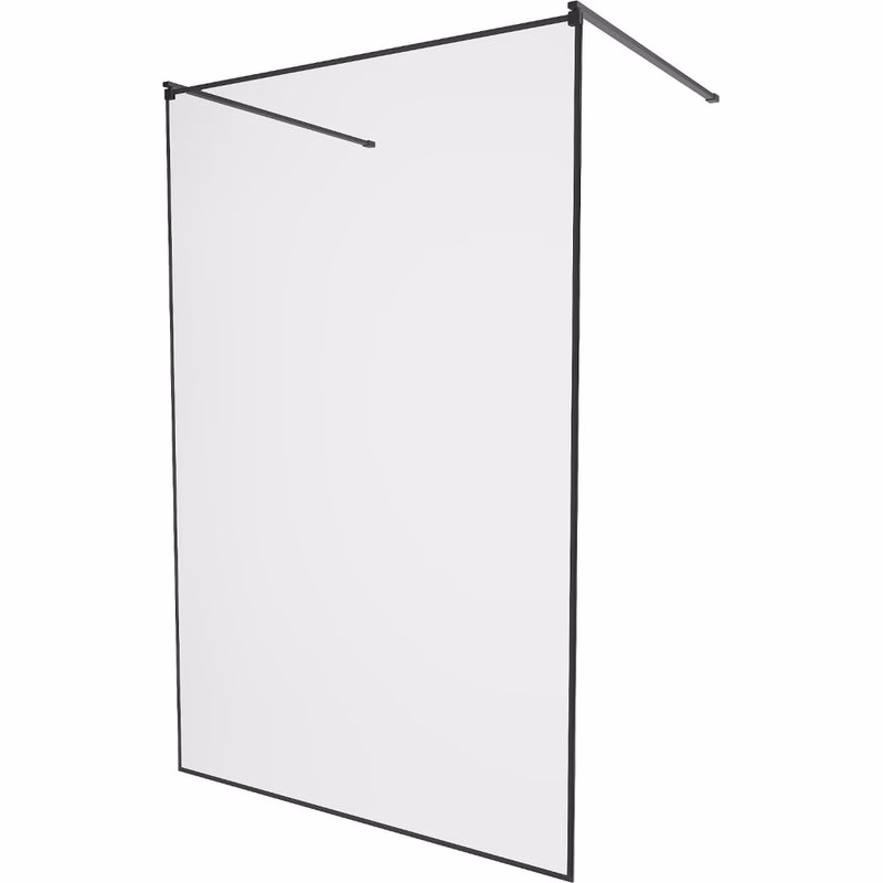 MEXEN/S - KIOTO Sprchová zástena WALK-IN voľne stojaca 110 x 200, transparent/čierna vzor 8 mm, čierna 800-110-002-70-70