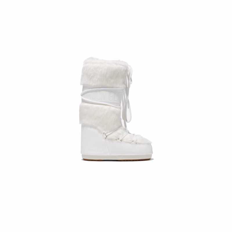 Vysoké zimné topánky MOON BOOT MB ICON FAUX, A002 OPTICAL WHITE