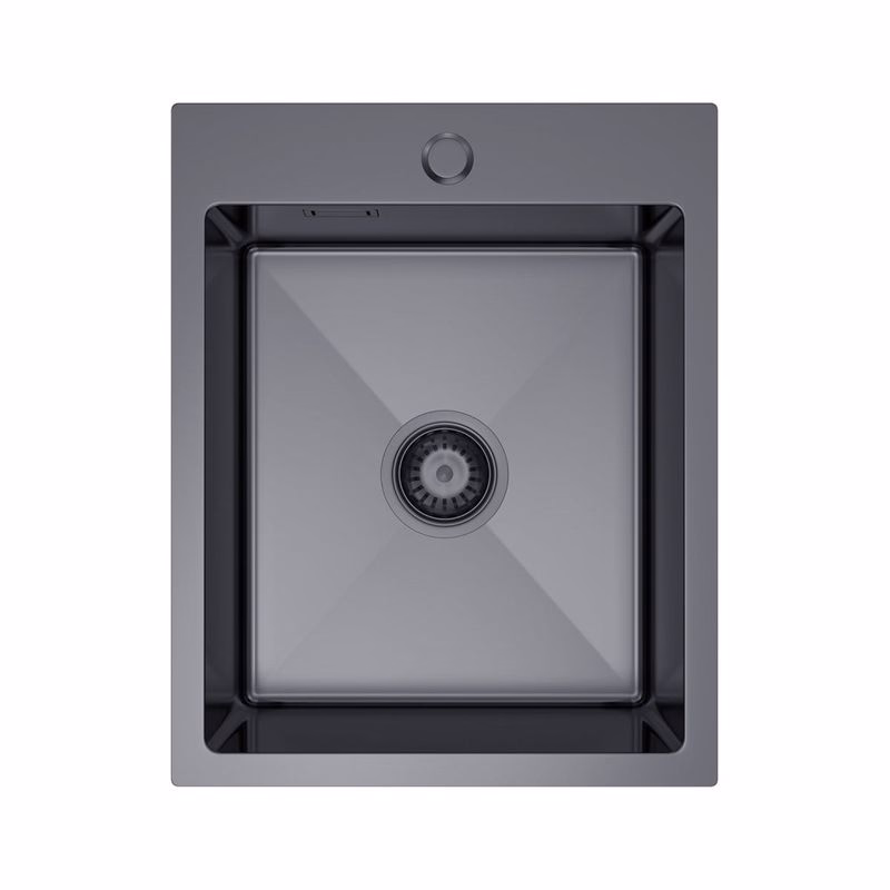 VELAZO Jednokomorový oceľový drez 40 x 50 cm PVD grafit, Velazo VELAZ4050B