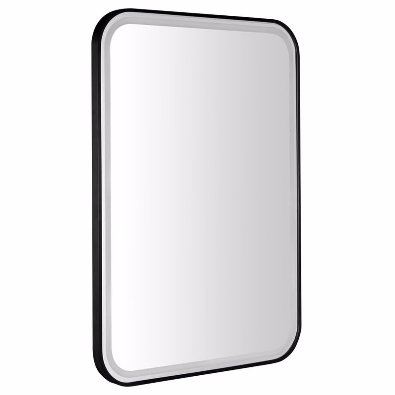 SAPHO - CETIS zrkadlo s LED osvetlením 60x80cm, čierna mat CT080