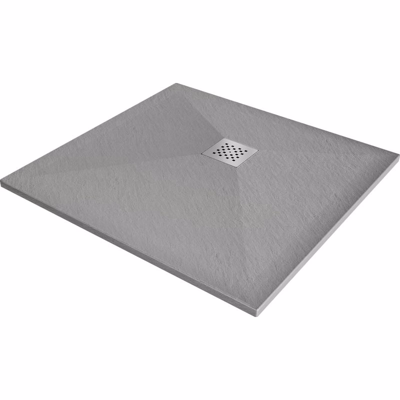 MEXEN - Stone+ Sprchová vanička štvorcová 100x100, šedý-betón 44611010