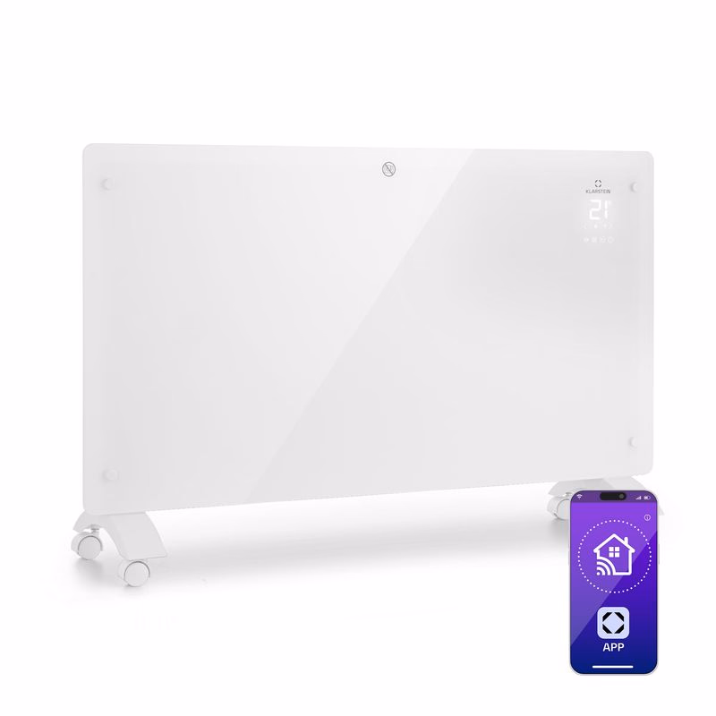 Klarstein Bansin Crystal Smart, konvektor, 2500 W, 5 - 50 °C, ovládanie cez aplikáciu