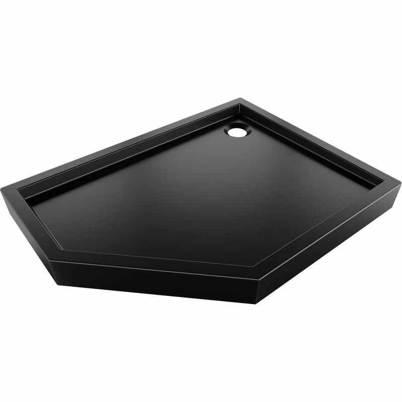 MEXEN - Flow+ päťboká sprchová vanička pravá 100 x 90, čierna mat 46P709010RH