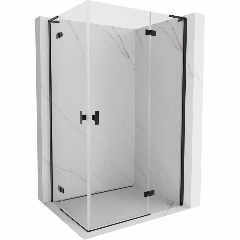 MEXEN/S - Mist-H L Duo sprchovací kút dvere krídlové 90 x 95, transparent, čierna 8A5L-090L-095P-70-00