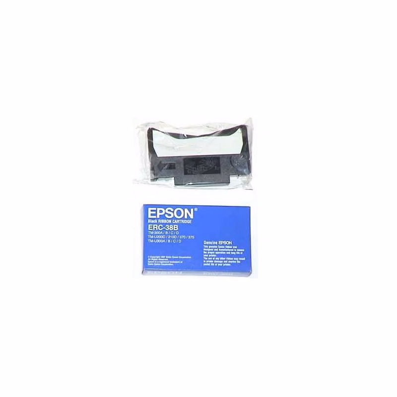 Epson originál páska do pokladne, C43S015374, ERC 38, čierna, Epson TM-300, U 375, U 210, U 220