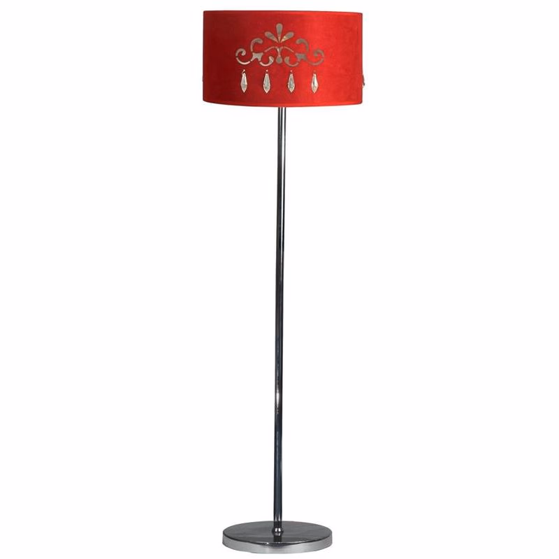 Červená stojaca lampa 60W E27 Decor