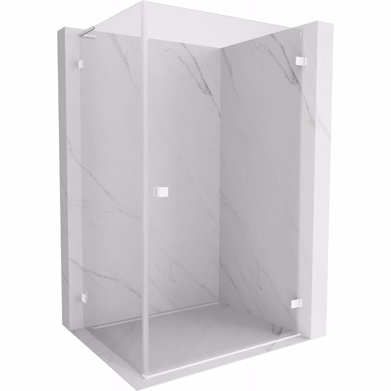MEXEN/S - Lunar-B L sprchový kút dvere krídlové pravá 90 x 70, transparent, biela 832L-090-070-20-00-P