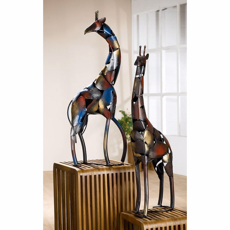 Kovová dekoratívna žirafa "Melman"
