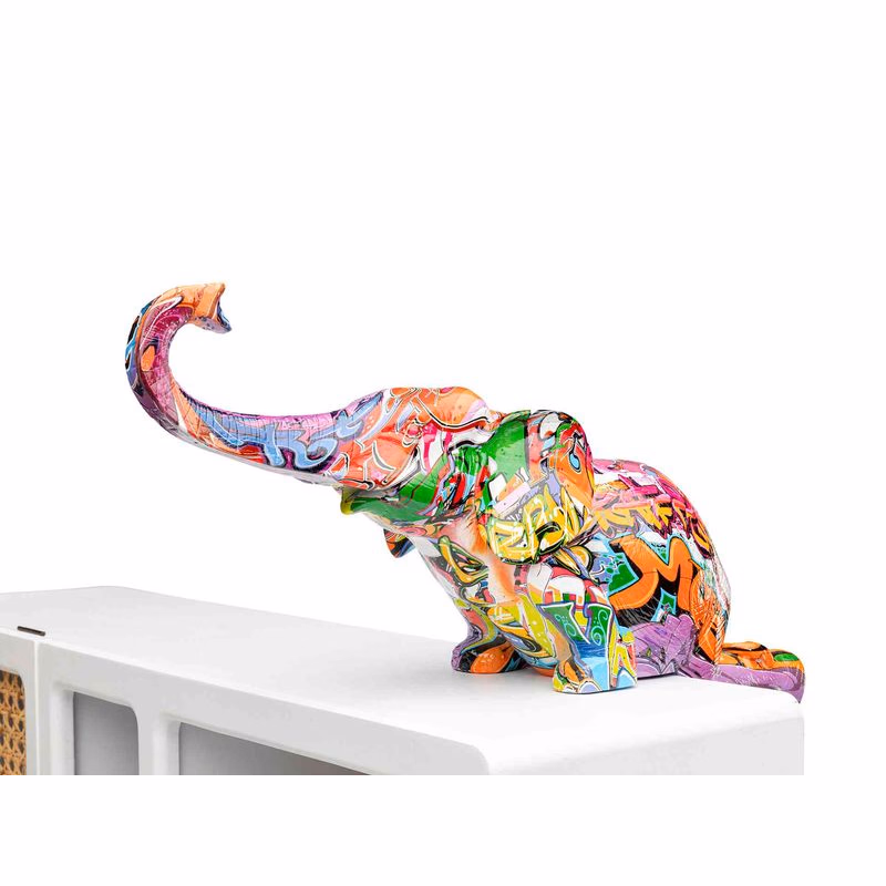 Elefant Zirkus Graffiti dekorácia viacfarebná