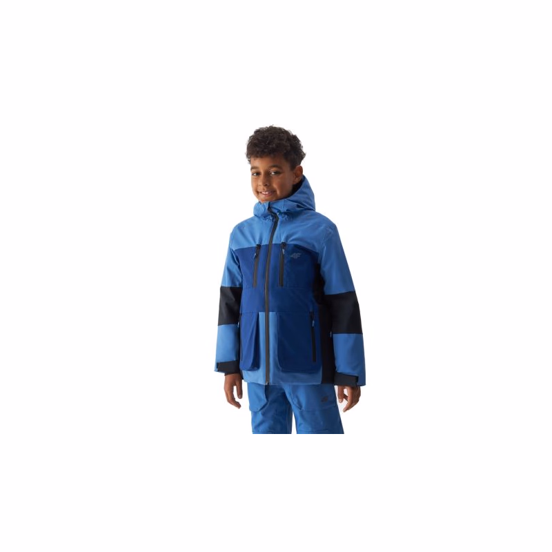 Chlapčenská lyžiarska bunda 4F JUNIOR TECHNICAL JACKET-JAW23TTJAM301-33S-BLUE