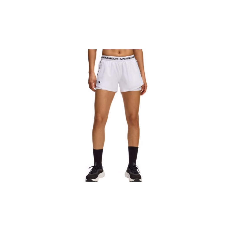 Dámske tréningové kraťasy UNDER ARMOUR Tech Play Up 2in1 Shorts-WHT