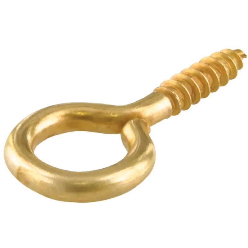 Skrutkovací hák s očkom mosadz 8 x 3 x 1,8 mm