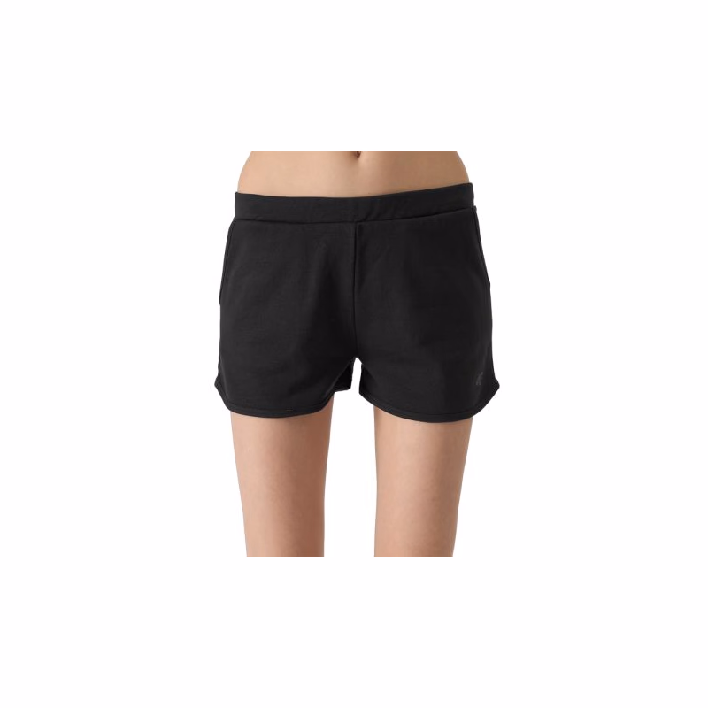 Dievčenské teplákové kraťasy 4F JUNIOR SHORTS CAS-4FJWSS24TSHOF280-20S-DEEP BLACK
