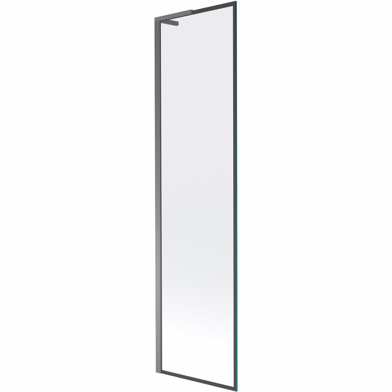 MEXEN/S - Next L vaňová zástena FIX 50 x 150, čierna vzor, grafit metal 895-050-000-03-70-95